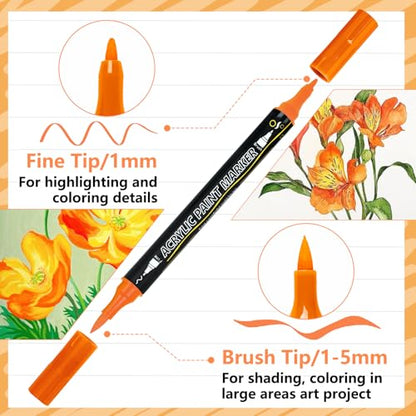 100 Pack Acrylic Paint Pens (100 Count)