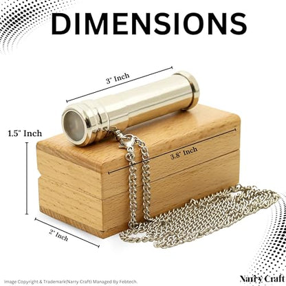 Brass Kaleidoscope with Wooden Box