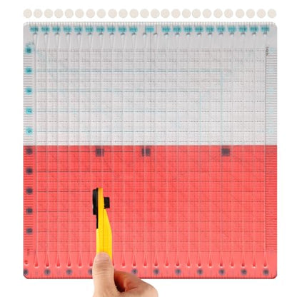 Acrylic Quilting Ruler 11.5" x 10.5" for Precise Fabric Cutting Quilt Rulers Quilting Sewing Tools Slotted Rulers