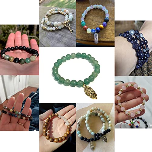 90pcs 4mm Turquoise Beads with Mother of Pearl Blue Howlite Shell Turquoises Stone Round Beads for Jewelry Making Bracelet (16 Count)