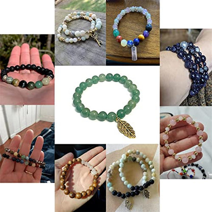 90pcs 4mm Turquoise Beads with Mother of Pearl Blue Howlite Shell Turquoises Stone Round Beads for Jewelry Making Bracelet (16 Count)