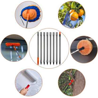 8 PCS Total 10 Ft Extension Pole