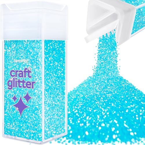 Craft Glitter Shaker Baby Blue Iridescent 130g Fine (3.8 Ounce)