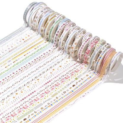 30 Rolls Neutral Washi Tape Set (30 Count)