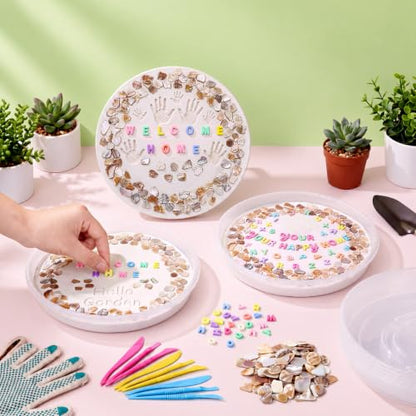 12 Kit DIY Stepping Stone Mold 10 Inch for Garden (12 Count)