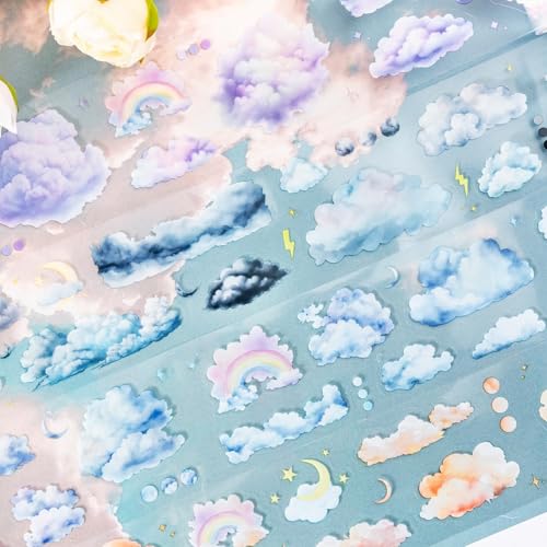 6 Rolls Cloud PET Tape Set