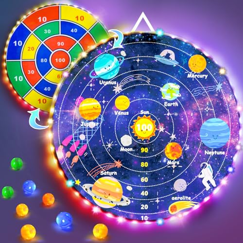 2 in 1 29" Large LED Dart Board for Kids