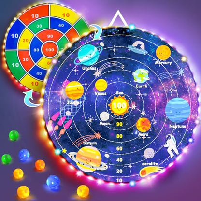 2 in 1 29" Large LED Dart Board for Kids