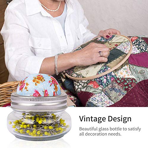 Pin Cushion Kit with Glass Bottle (200 Count)
