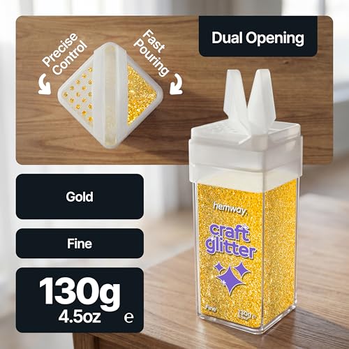 Craft Glitter Shaker Gold 130g Fine (3.8 Ounce)