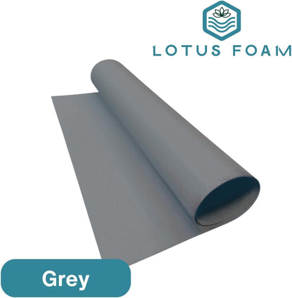 LotusFoam Large 3mm EVA Foam Sheet - 44"x 85" High Density Foam 130 kg/m3 for Cosplay, Costumes, Crafts, Flooring, Outdoor Use - 35 Colors (Grey) - Grey - Crafty Corner
