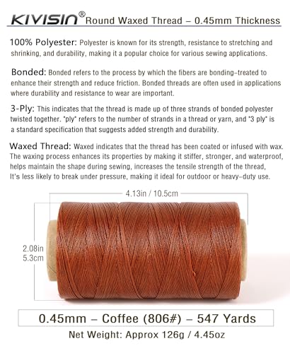 Thin Wax Polyester Thread (1638 Foot)