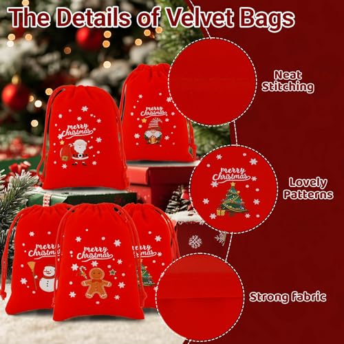 Small Christmas Gift Bags with Drawstring (6.7726 Ounce)