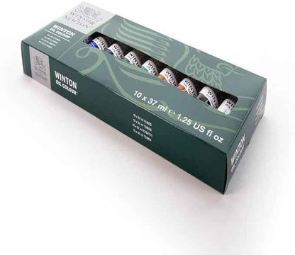 Winsor & Newton Winton Oil Color Paint, Starter Set, 10 x 37ml Tubes, 1.25 Fl Oz (Pack of 10)