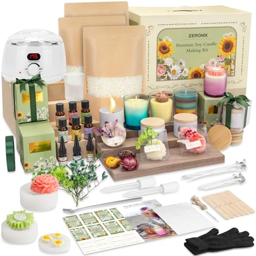Candle Making Kit for Adult Beginners with Digital Wax Melting Pot