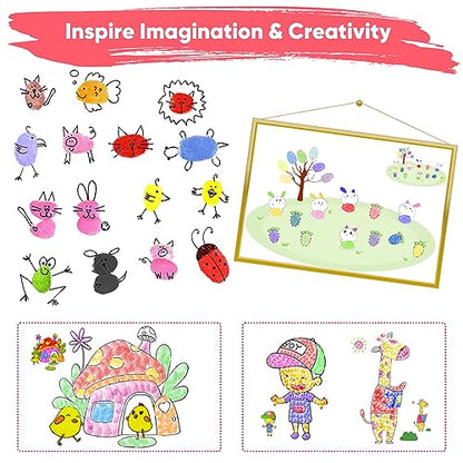 8 Colors Washable Stamp Pads & Ink Pads for Kids