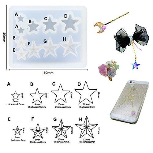 Mini Assorted Jewerly Stars Resin Epoxy Silicone Tiny Mold for Delicate Craft
