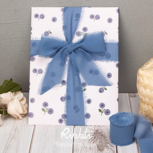 Dusty Blue Chiffon Ribbon (90 Foot)