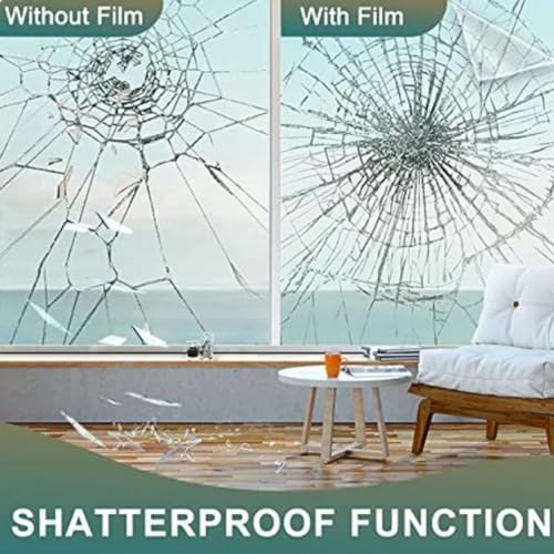 Clear Safety Security Window Film 4 Mil Shatterproof Glass Protection for Home and Office Break