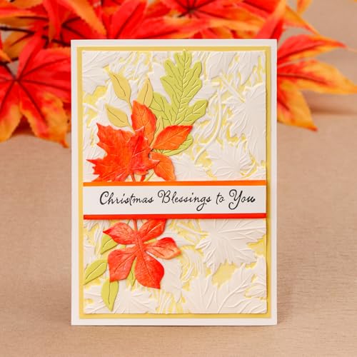 3D Autumn Theme Plastic Embossing Folders Maple Leaf for DIY Scrapbooking Photo Album Card Paper Craft Decoration for Card Making
