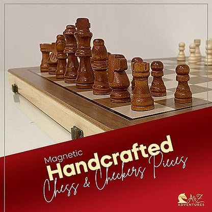Magnetic Chess Set with Checkers (58 Count)