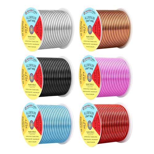 10 GA Red Copper Black Assorted Anodized Aluminum Craft Wire