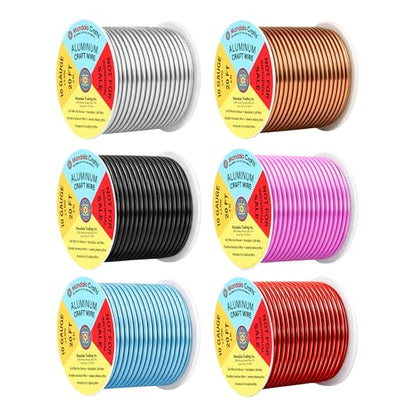 10 GA Red Copper Black Assorted Anodized Aluminum Craft Wire