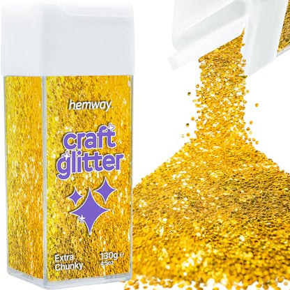 Craft Glitter Shaker Gold 130g Extra Chunky (4.5 Ounce)