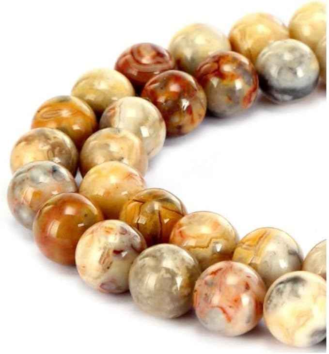 70pcs Adabele Natural Crazy Lace Agate Healing Gemstone 10mm (0.39 inch) Round Loose Beads Gem Stone Spacer for Craft Jewelry Making GF23-10