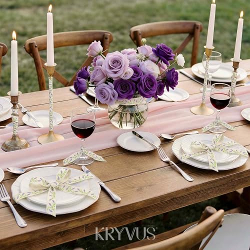 Lavender Floral Cotton Ribbon 5 (36 Foot)