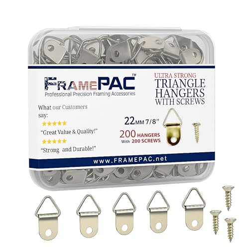 200 Pack Picture Hangers with Screws (200 Count)