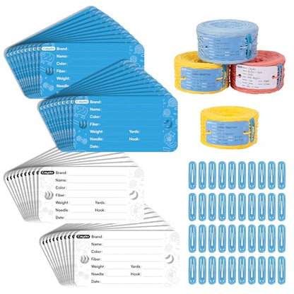40 Set Yarn Information Tags with Clips for Yarn Storage Organizer