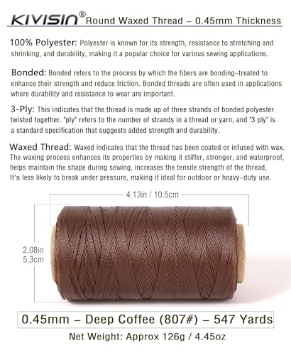Thin Wax Polyester Thread (1638 Foot)