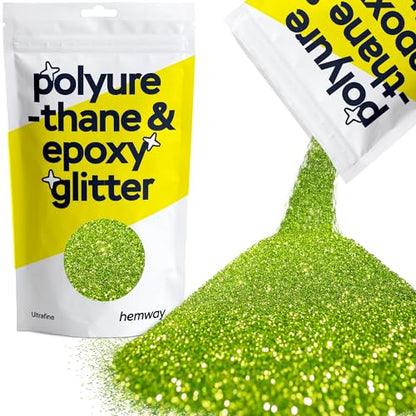 Resin Glitter Lime Green 100g Polyurethane & Epoxy Glitter (3.5274 Ounce)