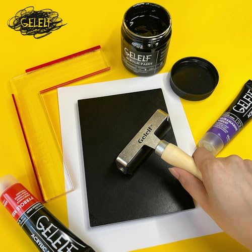 Acrylic Paint for Gel Plate Printing Perfect Transfer Acrylic Paint Gel Printing Supplies (9.5 Fl Oz)