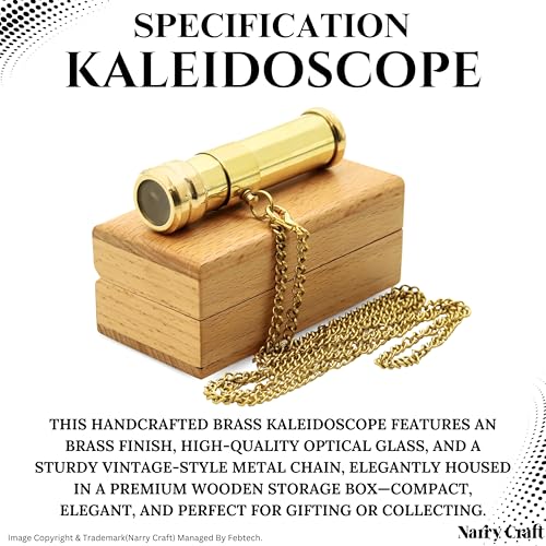 Brass Kaleidoscope with Wooden Box