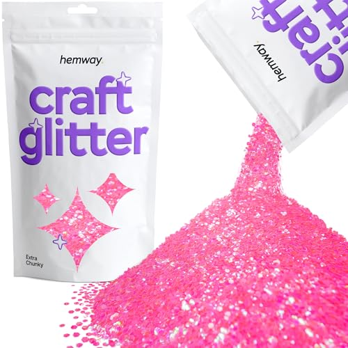 Craft Glitter Baby Pink Iridescent 100g Extra Chunky Glitter (3.5 Ounce)