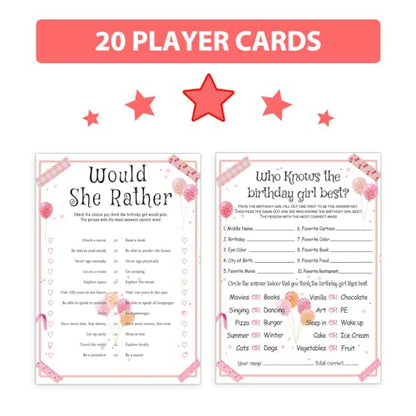 20 Pcs Who Knows the Birthday Girl Best