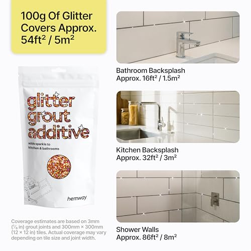 Bronze Brown Holographic Glitter Grout Additive 100g Metallic Flakes (3.5 Ounce)