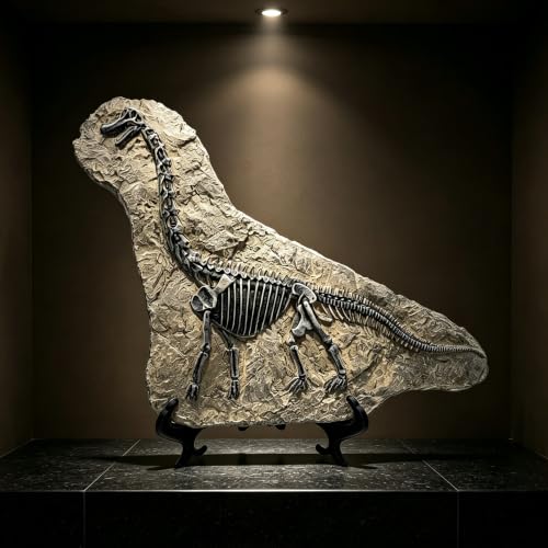 Resin Brachiosaurus Dinosaur Fossil Statue Model Simulated Skeleton Home Office Display Decorative Craft Box Decoration