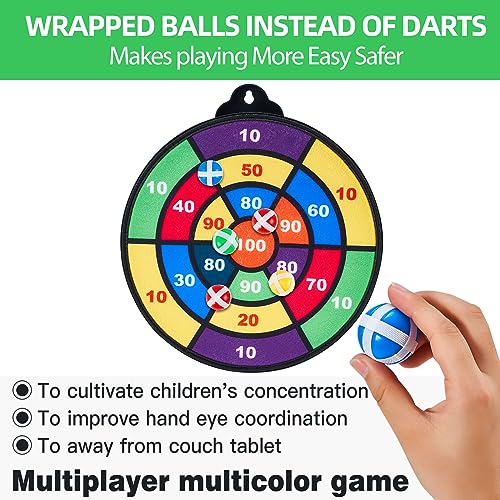 2in1 Magnetic Dart Board for Kids Adult (24 Count)