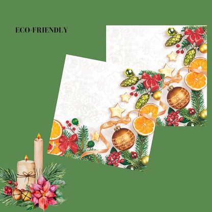 20 ct 13x13 Christmas Paper Decoupage Napkins (20 Count)