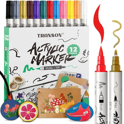 12 Colors Fine and Brush Dual (12 Count)
