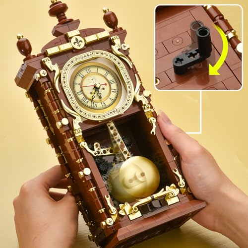 Mechanical Retro Clock Building Set Adults Teen Boy STEM Toys (751 Count)