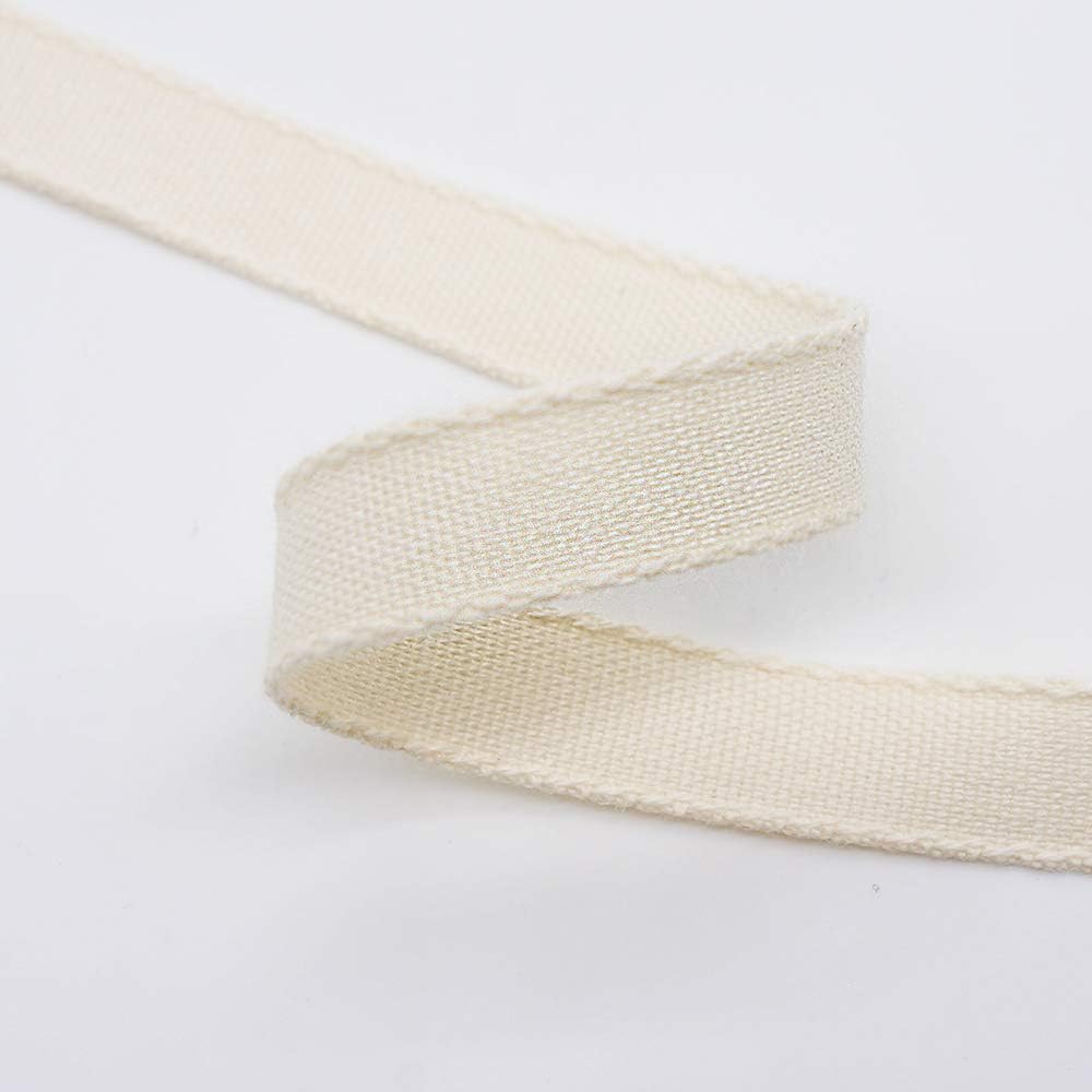 CT CRAFT LLC Ivory Cotton Ribbon 3/8" x 10 Yards for Home Décor Gift Present Wrapping DIY Crafts Birthday Wedding Bouquet Christmas - Crafty Corner