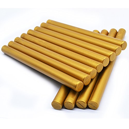 Brass Gold Glue Gun Sealing Wax Sticks for Large Size Glue Gun (12 Count)