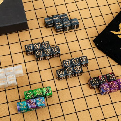 Color MTG Counter Dice Set Keyword Shield Life Counters with Dice Storage Bag for MTG TGG Table Games (72 Count)