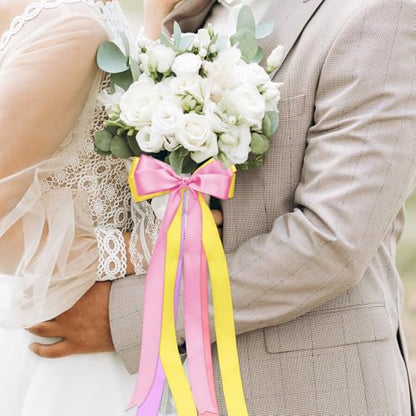 1 Inch Rainbow Satin Ribbons for Crafts