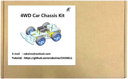Arduino Robot Car Kit - 4WD Smart Robot Car Chassis with Motors, Wheels and Battery Case for Arduino R3/R4/Leonardo/Raspberry Pi 5/4B/3B+/3B/2B/1B+