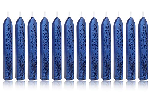 12Pcs Sealing Wax Sticks with Wicks for Wax Seal Stamp (12 Count)